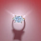 Gold Plated White Swarovski Gemstone Adjustable Ring For Him - Her