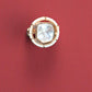 Gold Polish White Gemstone Ring for Her