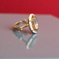 Gold Polish White Gemstone Ring for Her