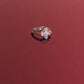 92.5 Silver Pink Gemstones Adjustable Ring for Her
