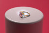 92.5 Silver Swarovski Pink Crystal Adjustable Ring For Her