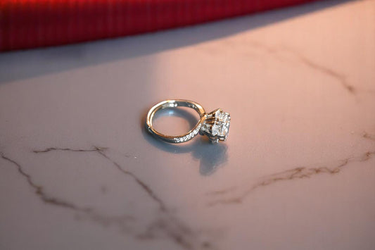 Swarovski Crystal Flower Cut Silver Adjustable Ring for Her