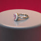 92.5 Silver Zircon Pink Gemstone Adjustable Ring For Her