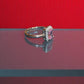 92.5 Silver Zircon Cushion Shape Pink Gemstone Adjustable Ring of Her