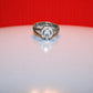 92.5 Silver Zirconia Swarovski White Crystal Adjustable Ring for Her - Him