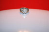 92.5 Silver Zirconia Swarovski White Crystal Adjustable Ring for Her - Him