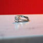 92.5 Silver Zirconia Swarovski White Crystal Adjustable Ring for Her - Him
