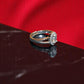 92.5 Silver Zirconia Swarovski White Crystal Adjustable Ring for Her - Him