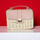 Bamboo Light Pink Leather Bag with Sling