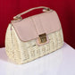 Bamboo Light Pink Leather Bag with Sling