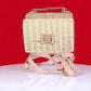 Bamboo Light Pink Leather Bag with Sling