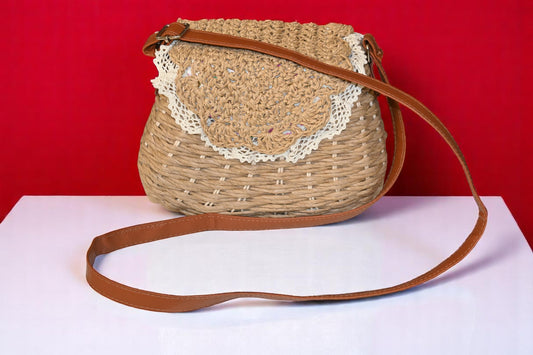 Bamboo Skin Crochet Sling Bag