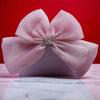 Organza Light Pink Bow Clip