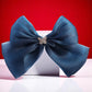 Organza Blue Bow Clip