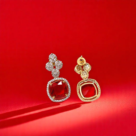 Zircon Red Gemstone Earrings
