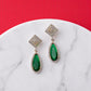 Zircon Green Panna Earrings