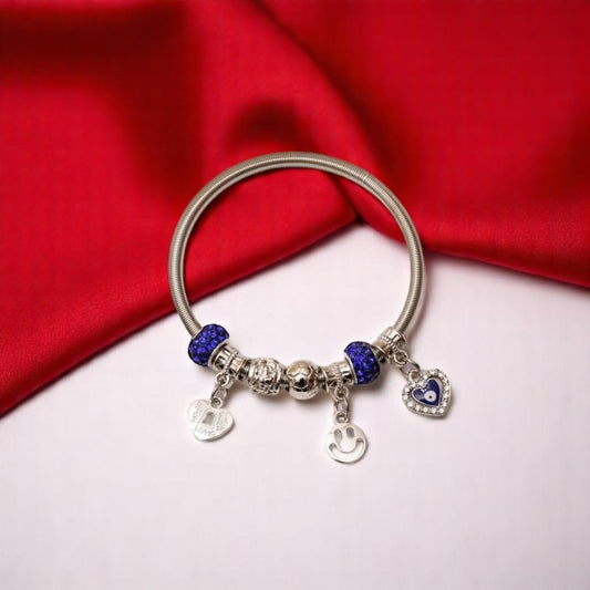 Navy Blue Ornaments Bracelet