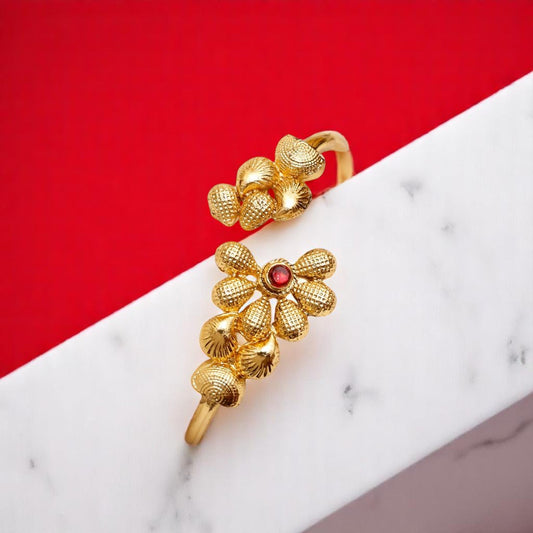 Gold Polish Floral Bracelet