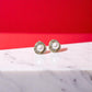 Synthetic Pearl Zircon Round Studs