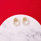 Synthetic Pearl Rose Studs