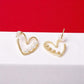 Synthetic Pearl Heart Studs