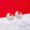 Synthetic Pearl Shell Studs