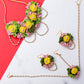 Yellow-Green Handmade Floral Haldi-Mehendi Bridal Jewelry Set
