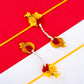 Yellow Red Handmade Floral Haldi-Mehendi Bridal Jewelry Set
