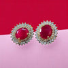 Zircon Ruby Stone Studs