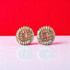 Zircon Pink Gemstone Swarovski Studs