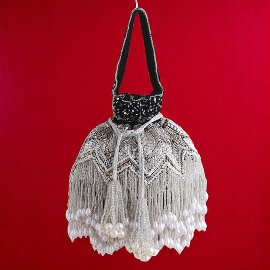 Black Designer Party Wear Potli Bag