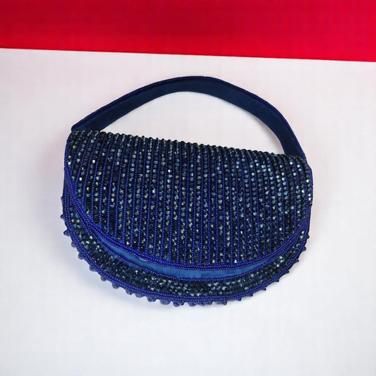 Blue Sequence Designer Handbag