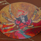 Maa Durga Oval Shape Acrylic Painting 16 X 12