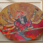 Maa Durga Oval Shape Acrylic Painting 16 X 12