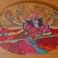 Maa Durga Oval Shape Acrylic Painting 16 X 12