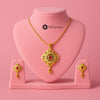 Gold plated rubia pendant set