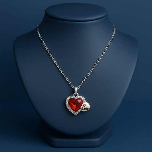 Red Heart Love Crystal Pendant – Passion & Protection