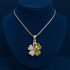 Mehndi Green Crystal Flower Pendant – Floral Jewelry for Women
