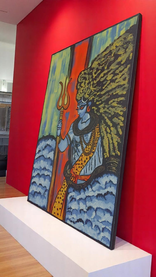Shiva Acrylic Painting by Artist Manisha Gupta