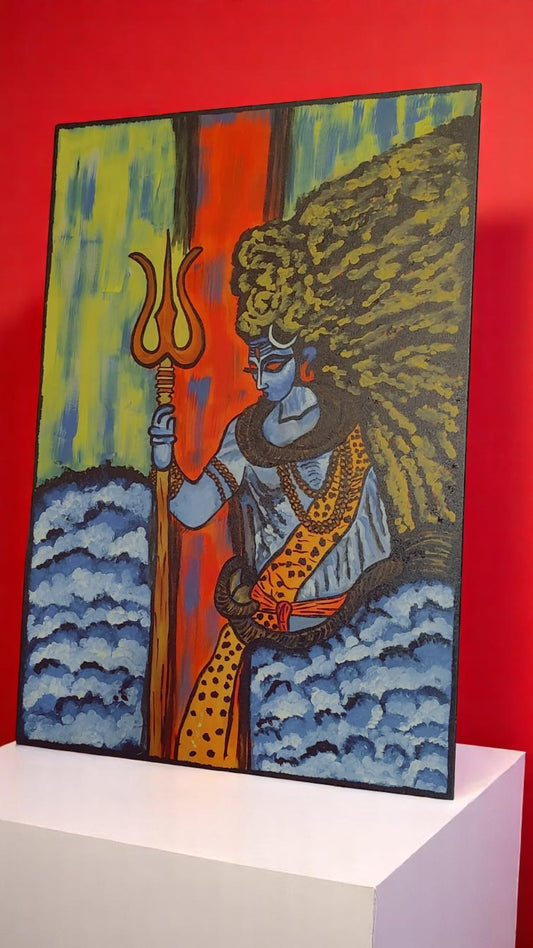 Shiva Acrylic Painting by Artist Manisha Gupta