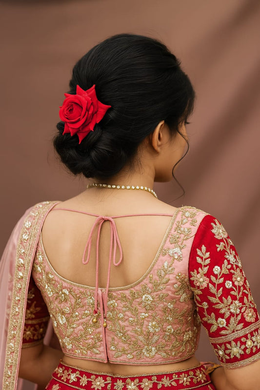 Rose Velvet Hair Clip