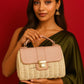 Bamboo Light Pink Leather Bag with Sling