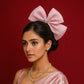 Organza Light Pink Bow Clip
