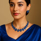 Blue Floral Necklace Set