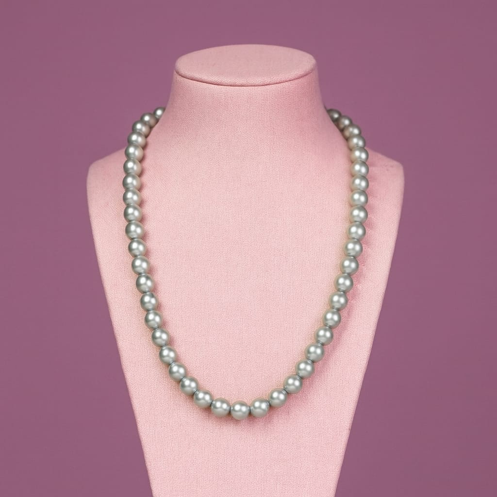 Sea green pearl mala