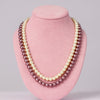 White copper pearl mala
