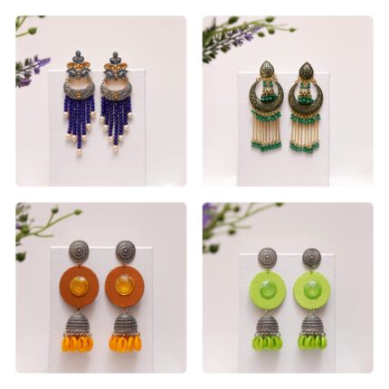 Combo - 4 pair of jhumka earrings